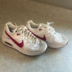 Nike AirMax Kids White and Fushia Size 4Y. Same as Womens 5.5 or Mens 5